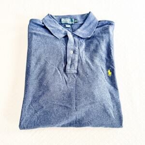 Polo Ralph Lauren Blue Button Down Polo Short Sleeve Collared Shirt XLT Tall